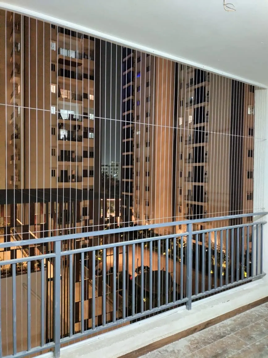 Anti bird Invisible grills near me in Jayabheri Orange County Anti Bird Invisible grill installation in Jayabheri Orange County