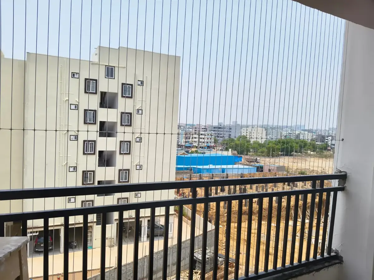 Invisible grills in Adarsh Enclave Invisible grill installation in Adarsh Enclave