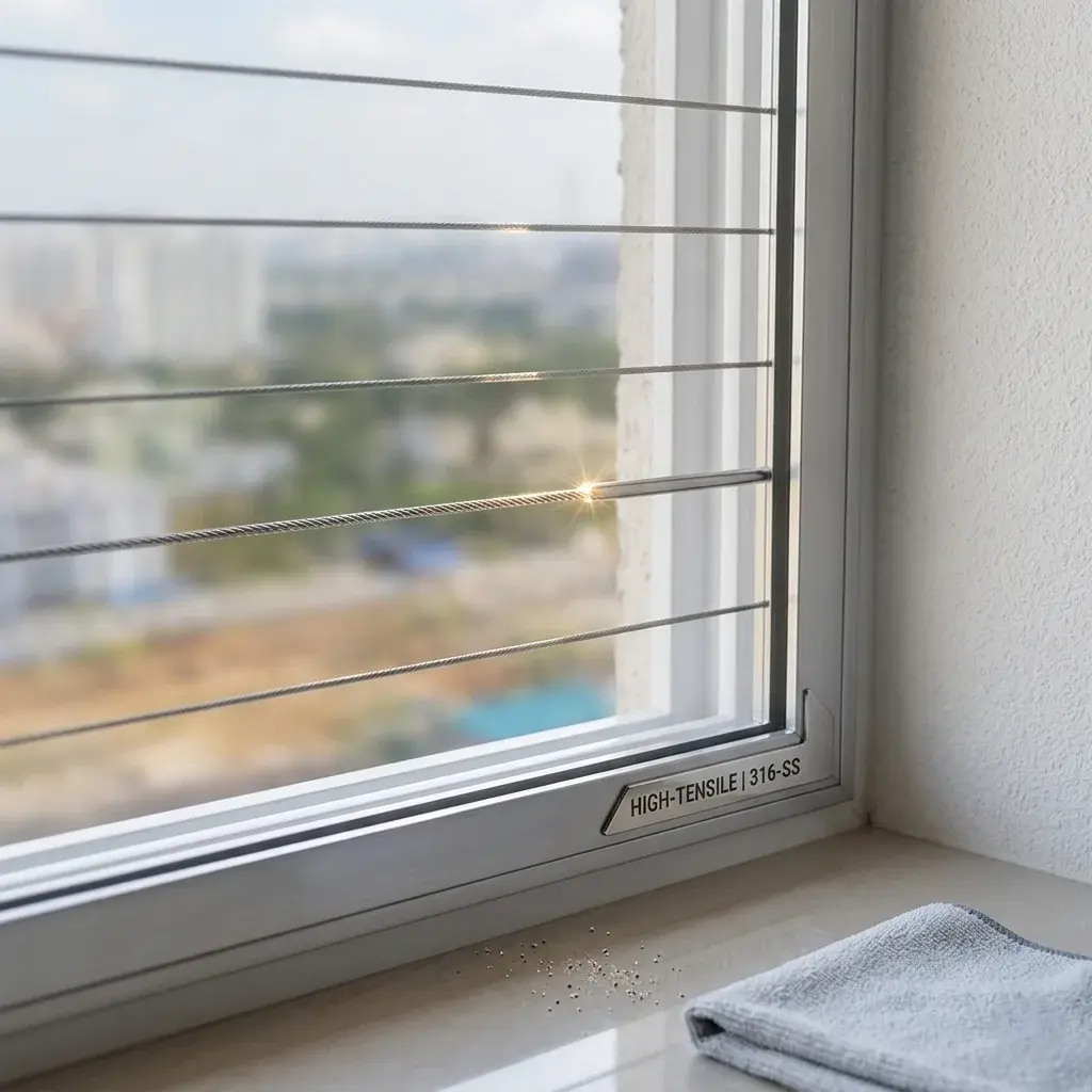 Windows Invisible grills near me in Ameerpet X Road Windows Invisible grill installation in Ameerpet X Road